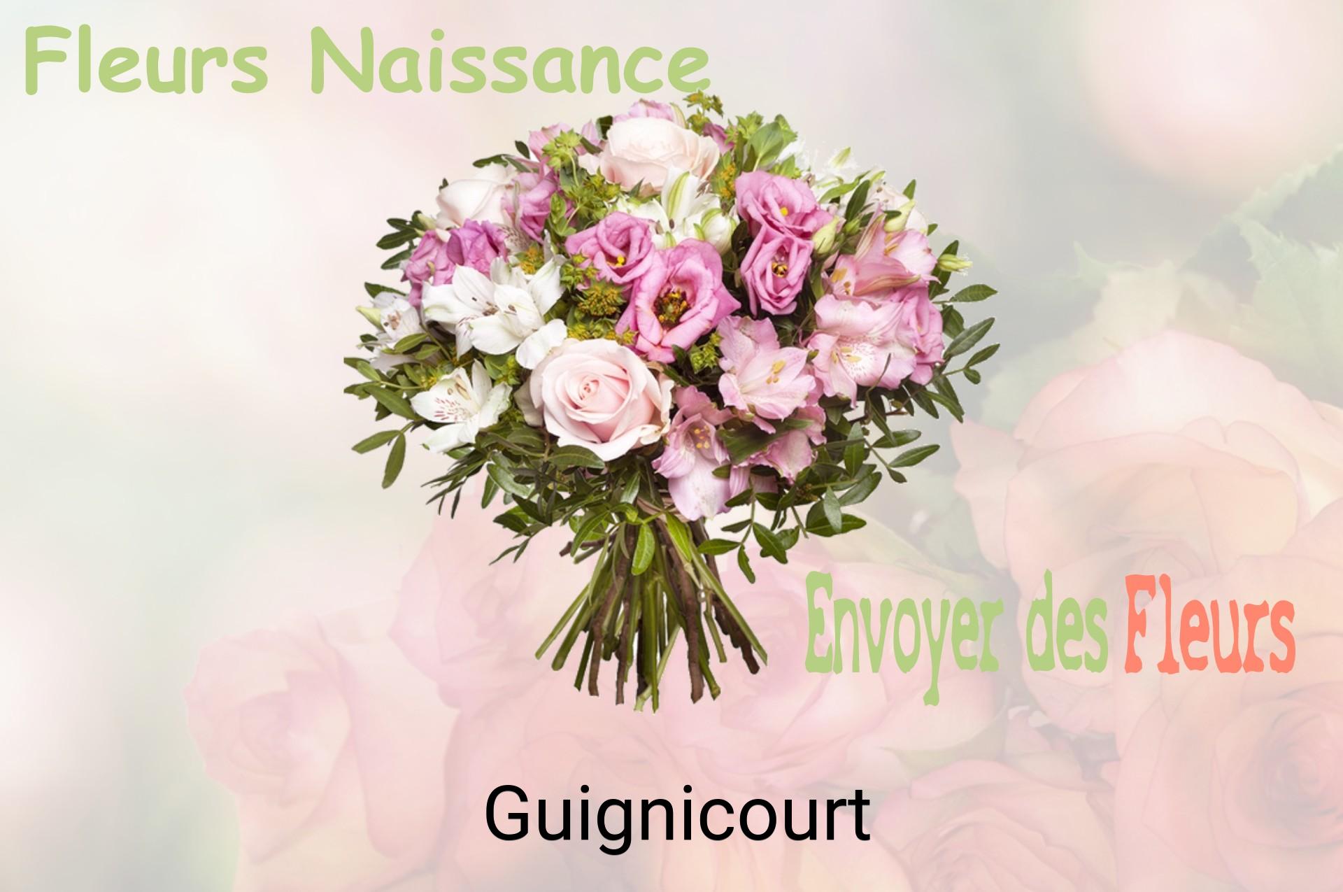 Bouquet de fleurs de naissance livré à Guignicourt