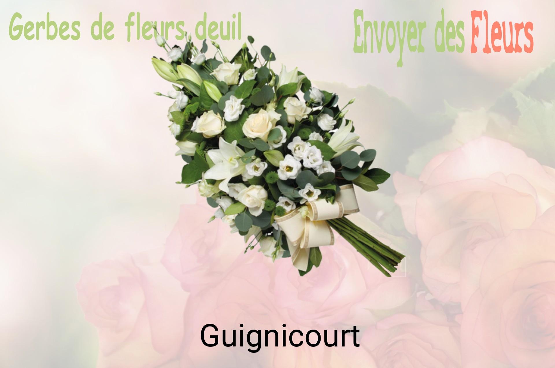 Gerbe de fleurs de deuil livrée à Guignicourt
